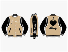 Load image into Gallery viewer, I 🖤 MONEY VARSITY JACKET
